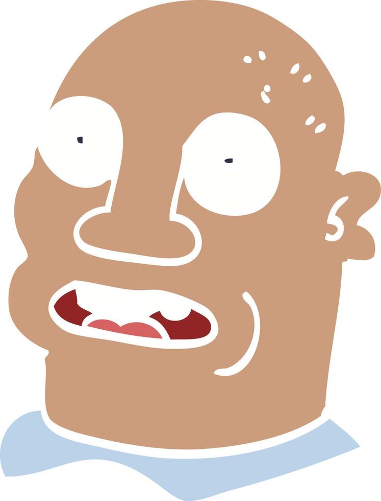 doodle dos desenhos animados de uma cabeça de um homem vetor