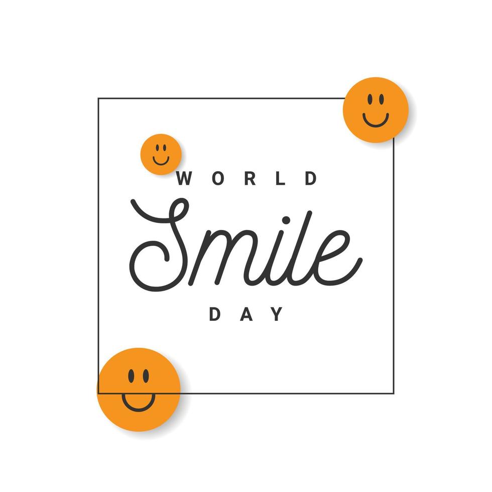 design de modelo de ilustração do dia mundial do sorriso vetor