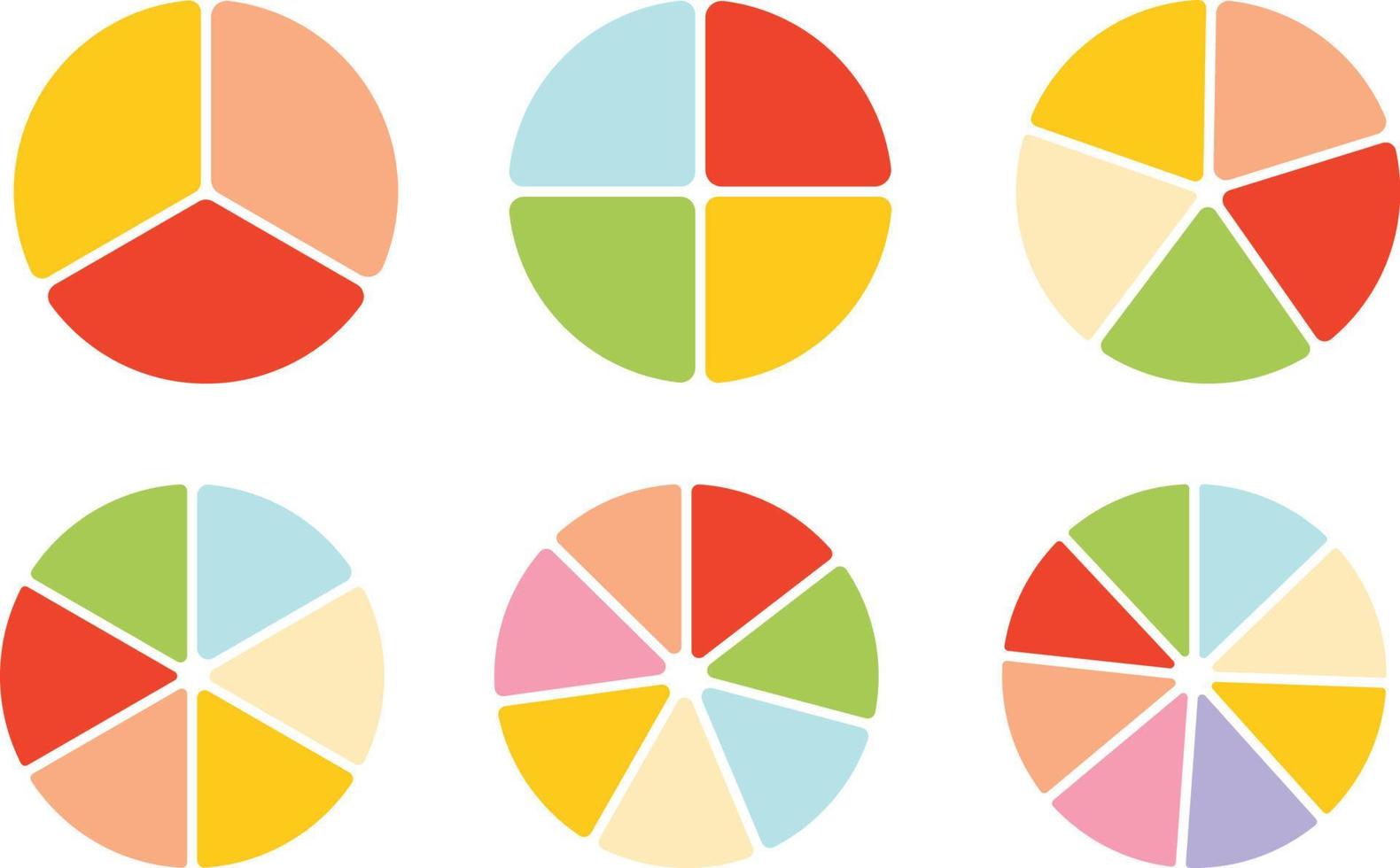 infográfico de círculo de quebra-cabeça colorido sobre fundo branco. vetor