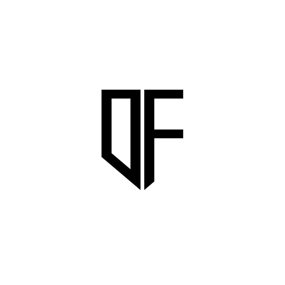 design de logotipo de carta df com fundo branco no ilustrador. logotipo vetorial, desenhos de caligrafia para logotipo, pôster, convite, etc. vetor