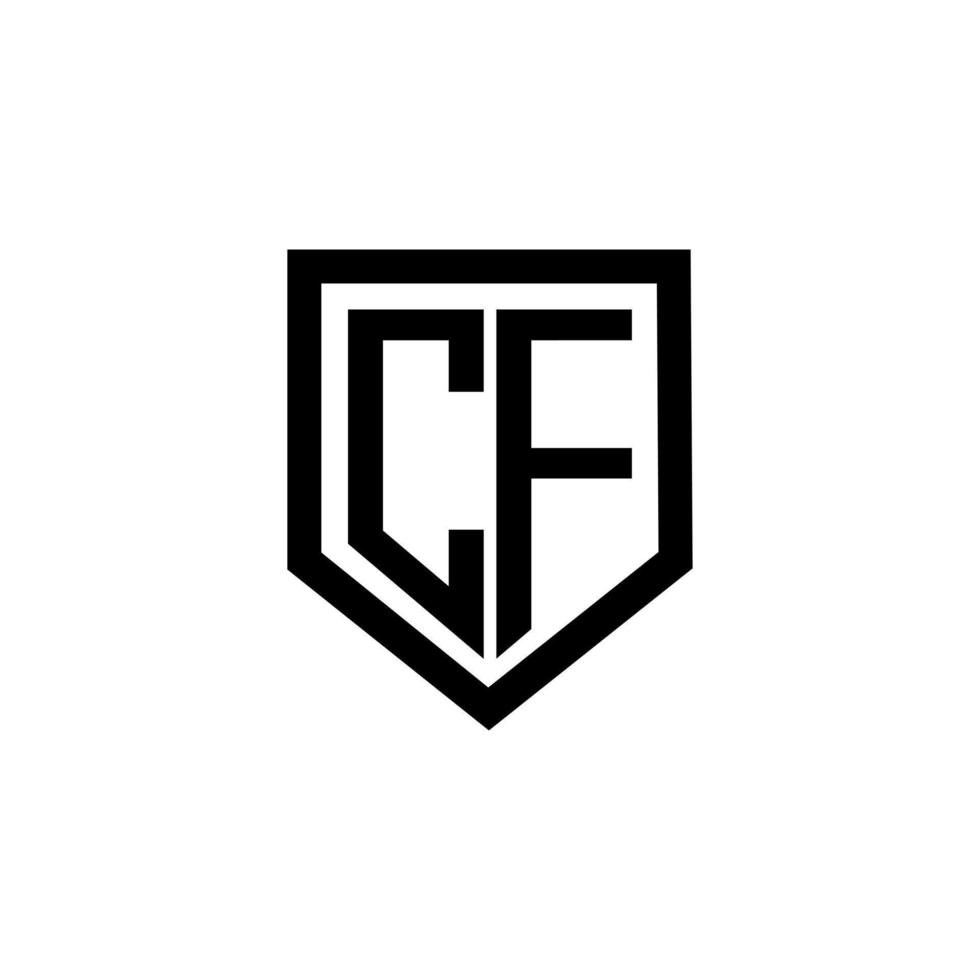 cf carta design de logotipo com fundo branco no ilustrador. logotipo vetorial, desenhos de caligrafia para logotipo, pôster, convite, etc. vetor