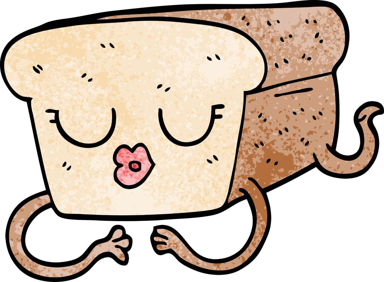 pão de doodle de desenho animado vetor