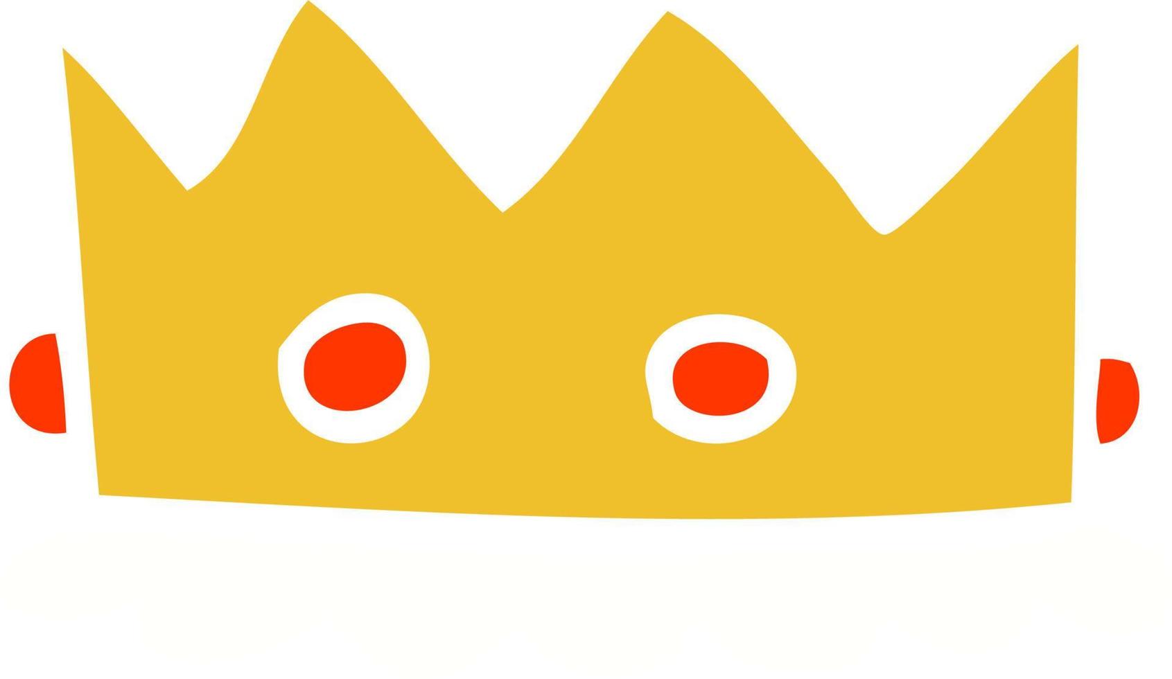 coroa real de desenho animado vetor