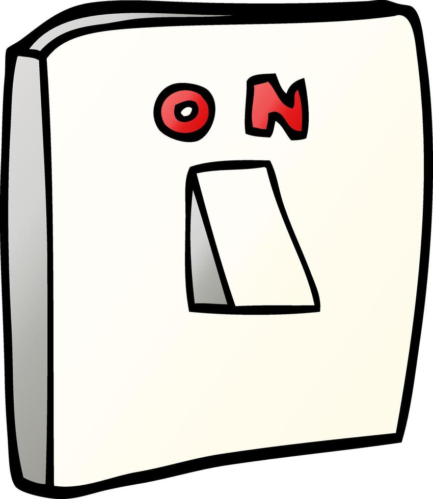 doodle de desenho animado no interruptor vetor