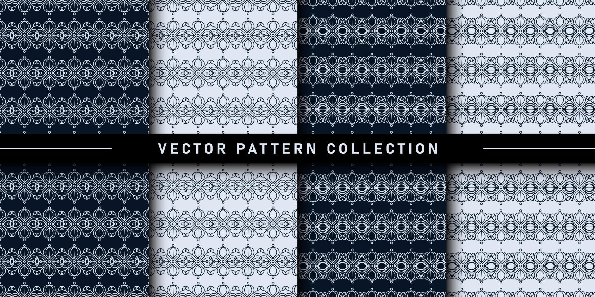 conjunto de coleção de padrões florais vetor