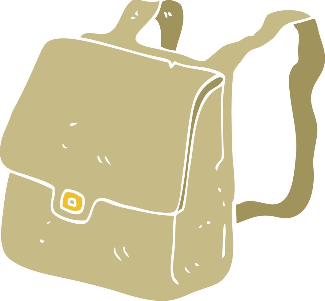 ilustração de cor lisa de uma bolsa de desenho animado vetor