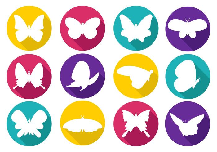 Livre colorido Colorful Papillon Icons Vector