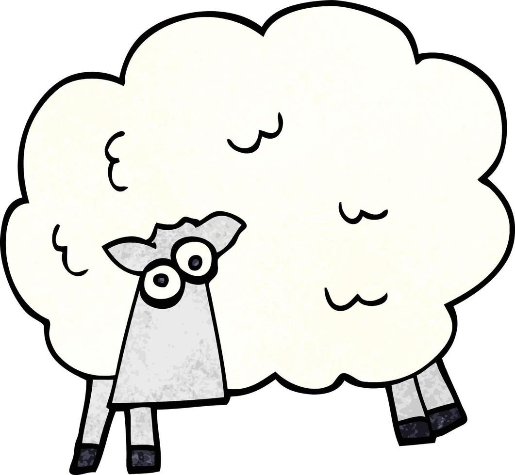 desenhos animados doodle ovelhas engraçadas vetor