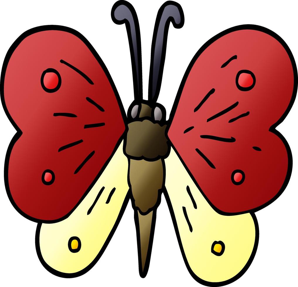 borboleta de desenho animado vetor