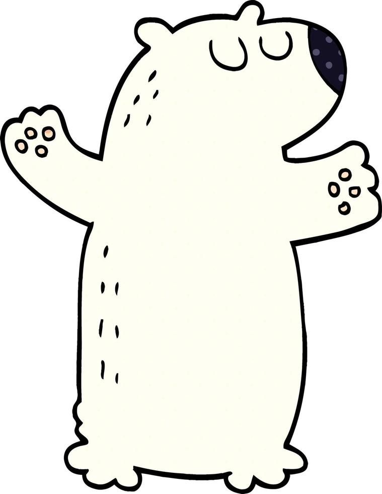 urso polar de desenho animado vetor