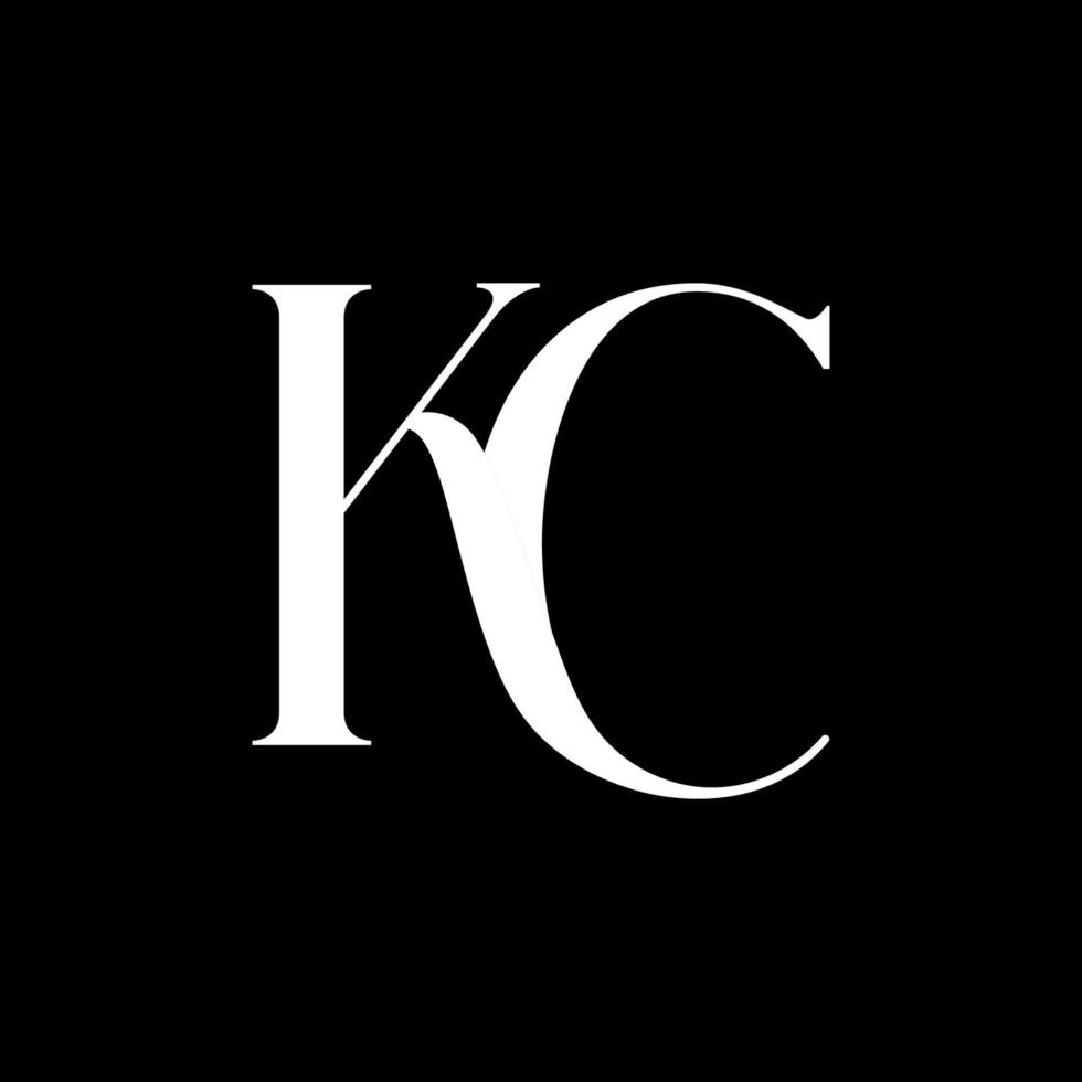 modelo de vetor livre de vetor de logotipo de letra inicial kc