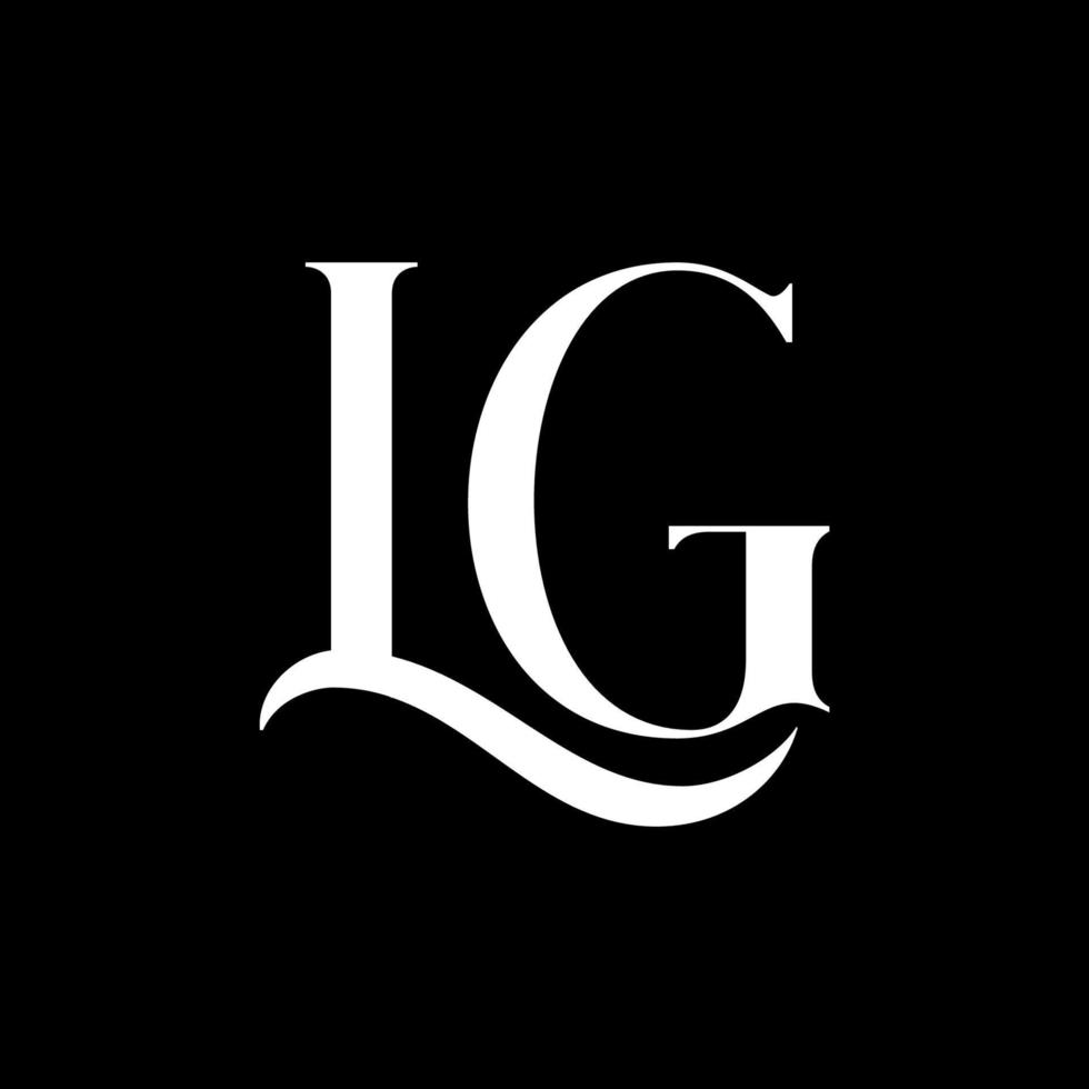 modelo de vetor livre de vetor de logotipo de letra inicial lg