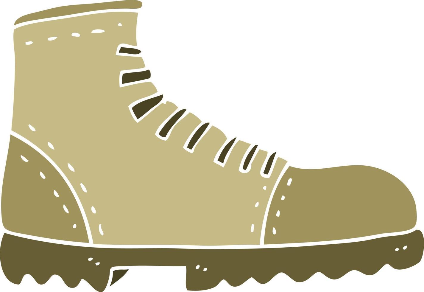 ilustração de cor lisa de uma bota de desenho animado vetor