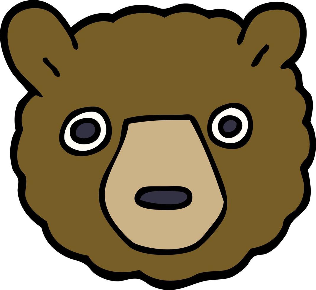 cara de urso de desenho animado vetor