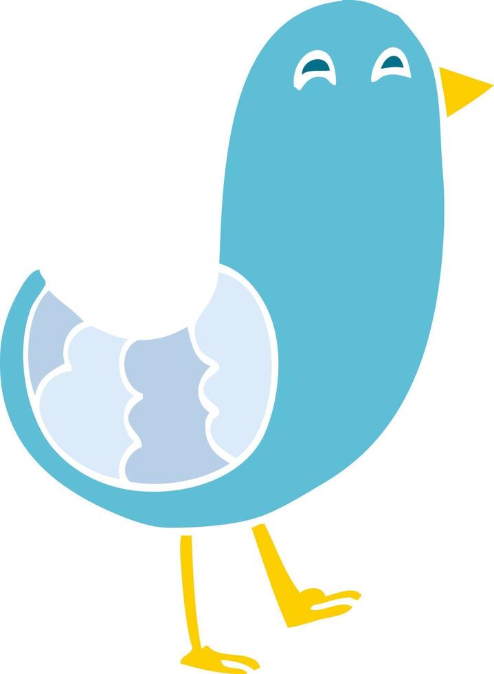desenho animado pássaro azul vetor