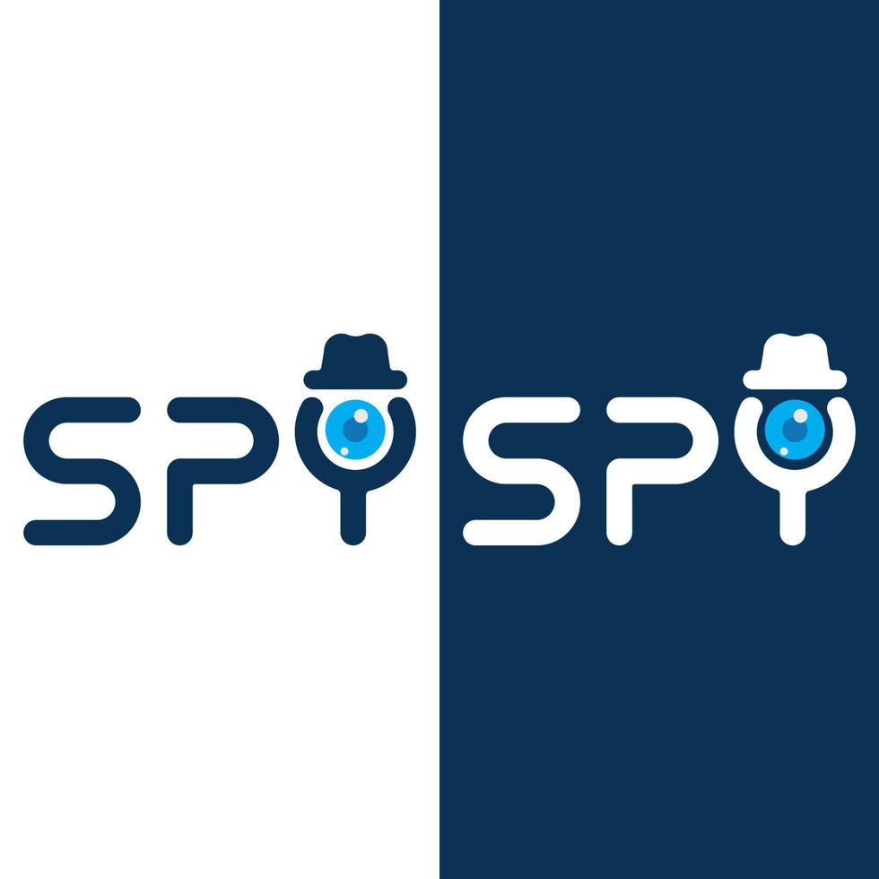 logotipo de espião criativo e imagem de ícone vetorial vetor