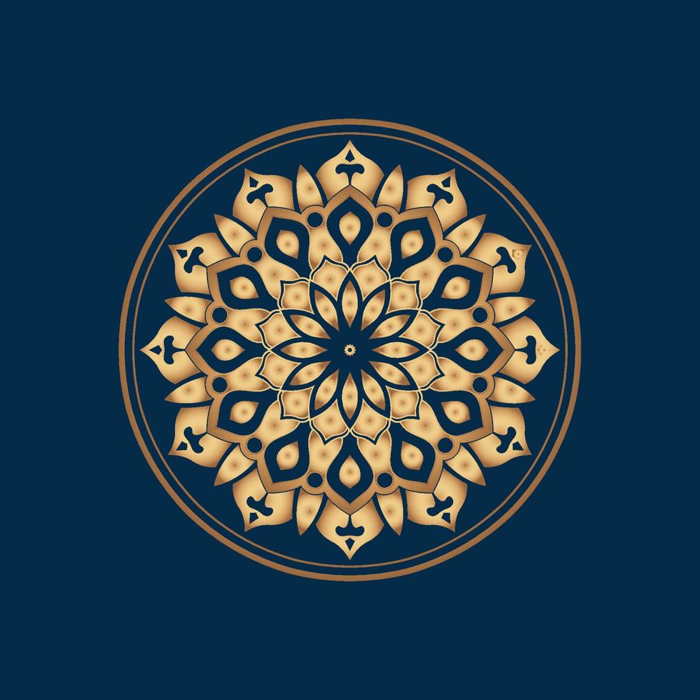 ícone de mandala e logotipo do símbolo vetor