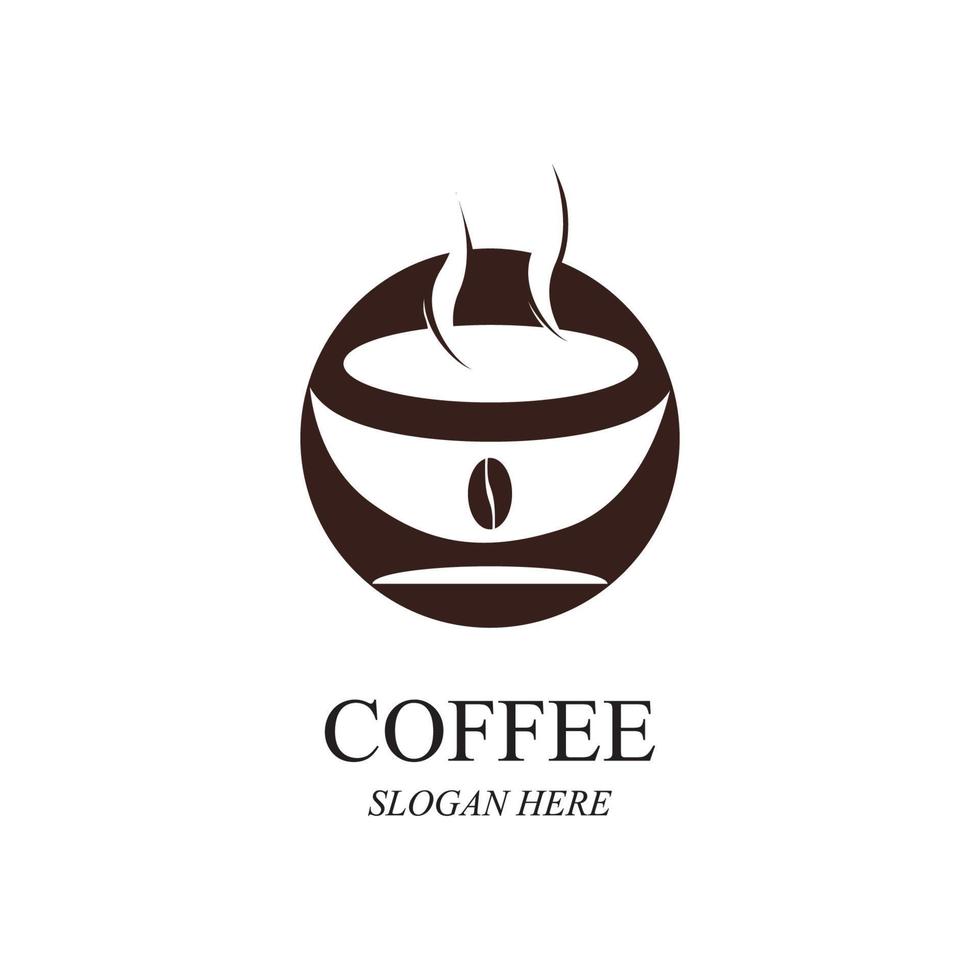 modelo de logotipo de xícara de café vetor