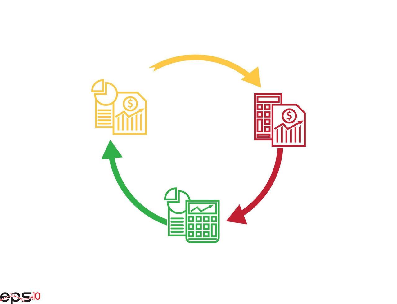 negócios e design de ícone financeiro. design de ilustração de ícone financeiro vetor