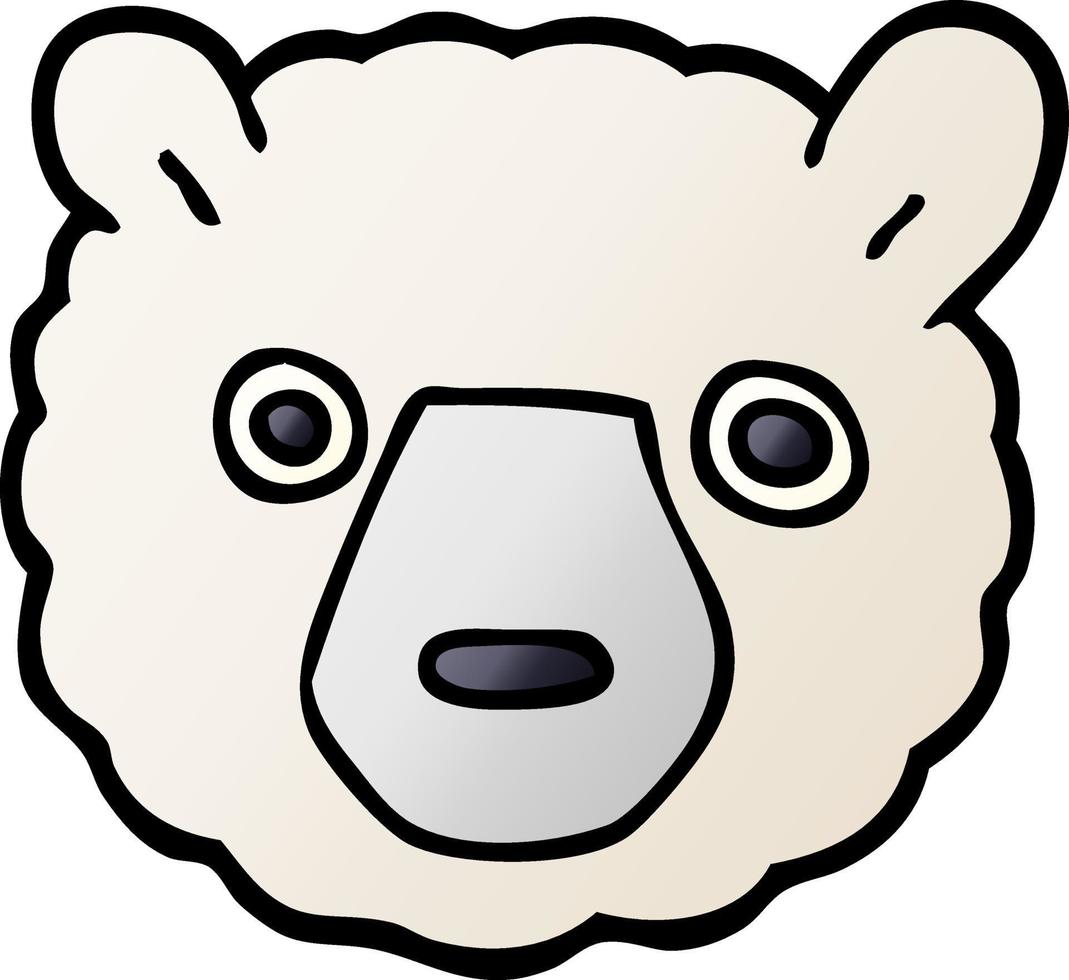 cara de urso polar de desenho animado vetor