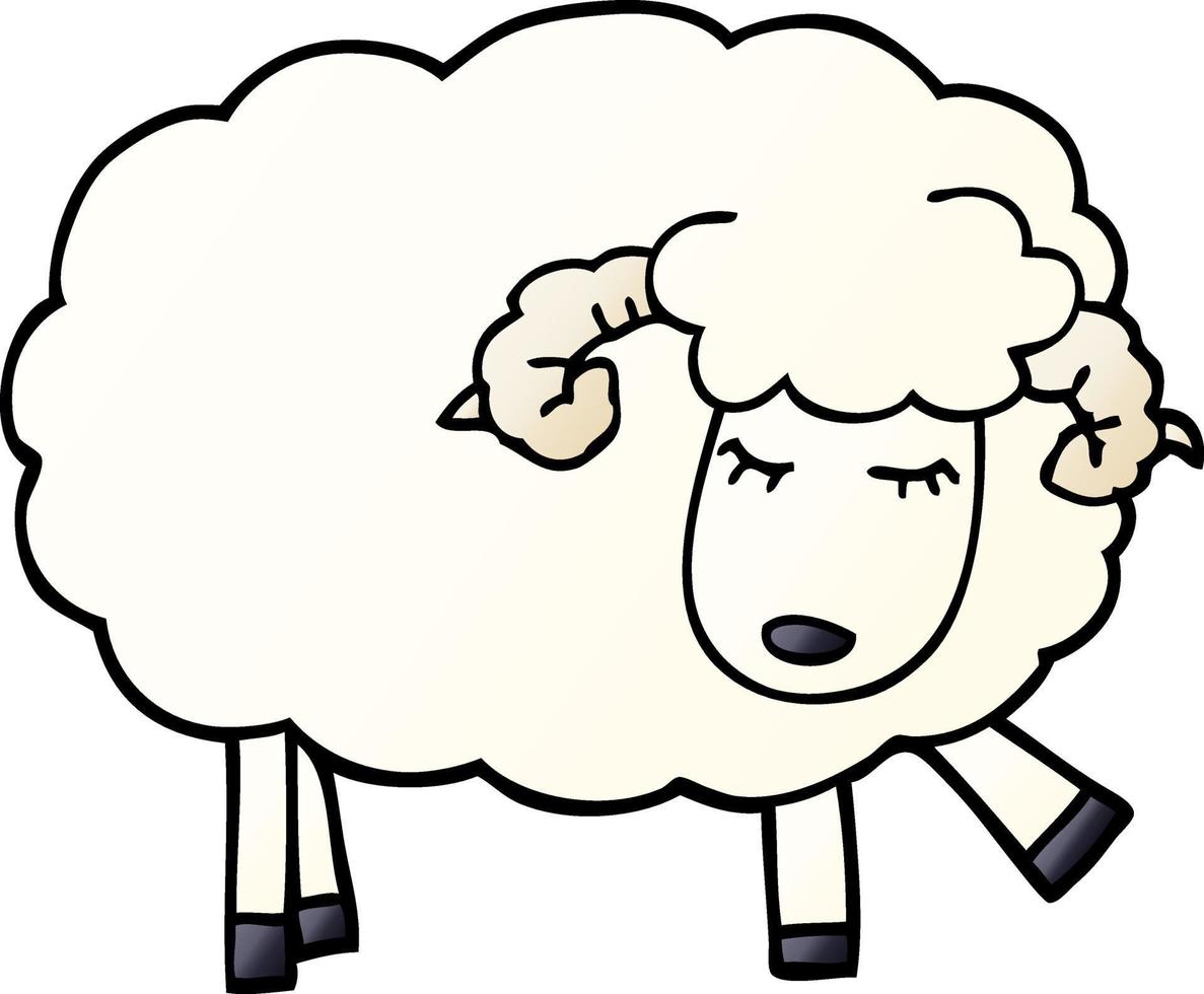 desenhos animados doodle ovelhas fofas vetor