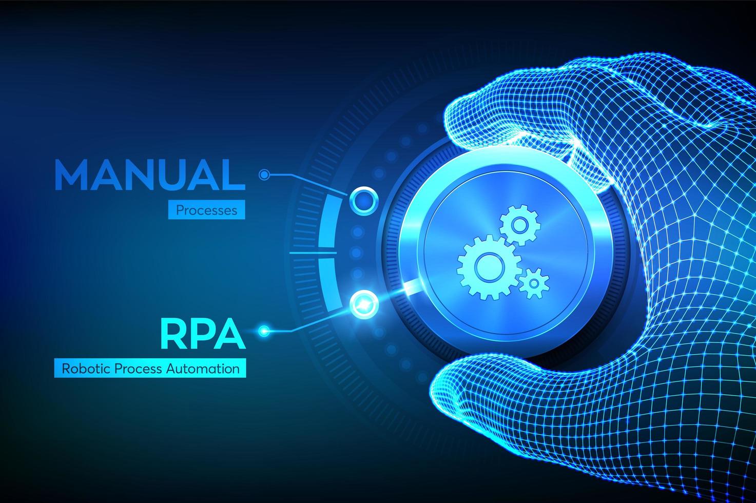 automação robótica de processos vetor