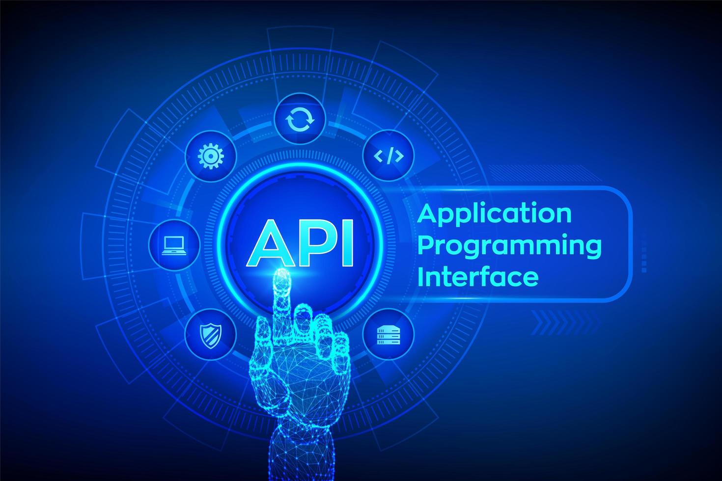 interface de programação de aplicativos vetor