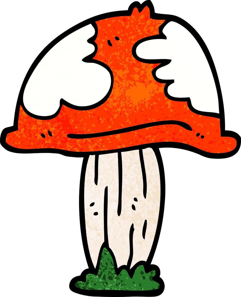 cogumelo venenoso de desenho animado vetor