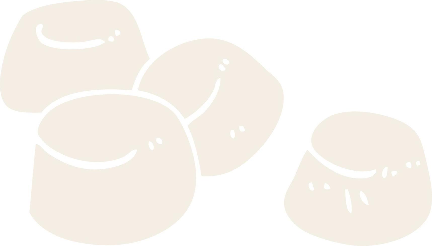desenhos animados doodle marshmallows saborosos vetor