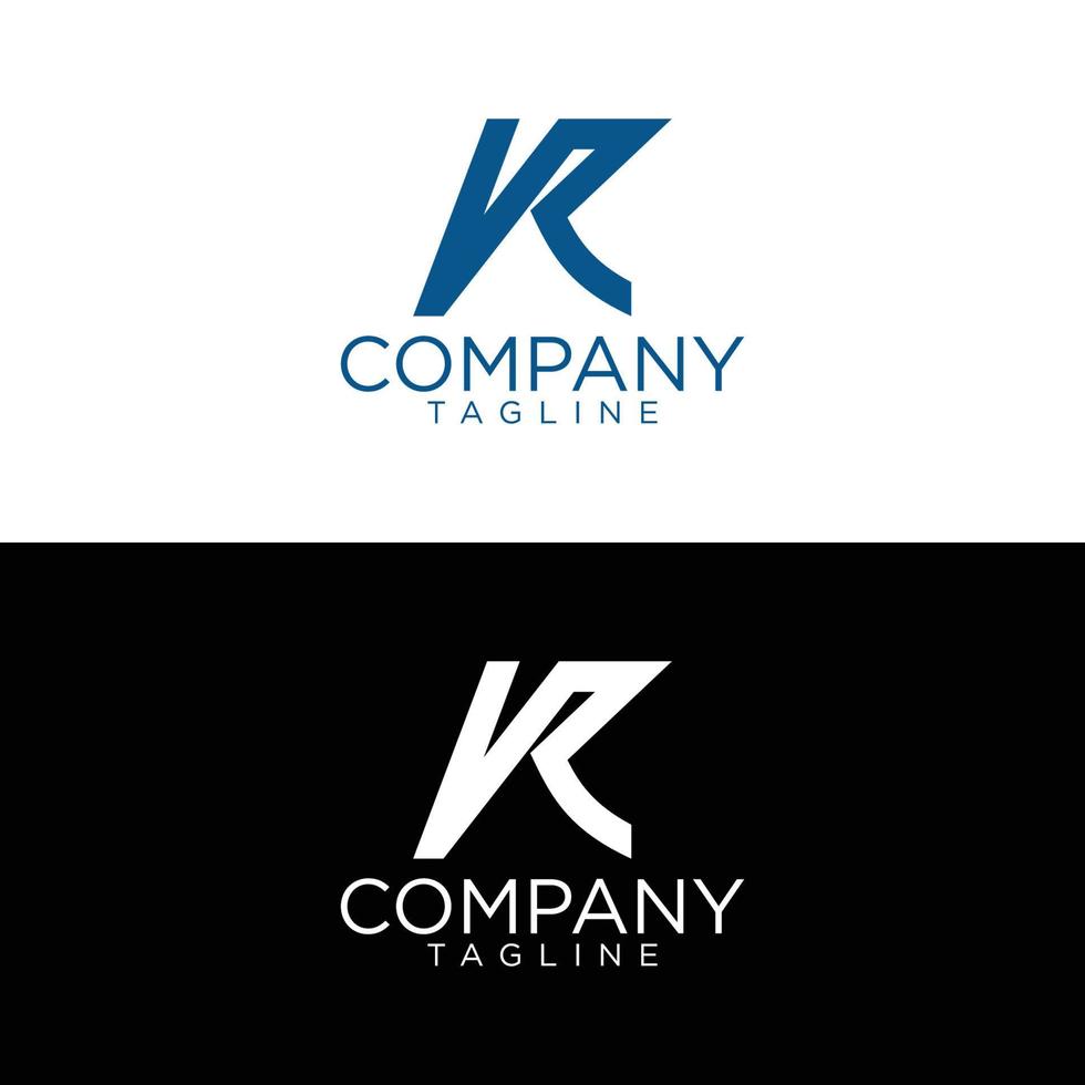 design de logotipo kr e modelos vetoriais premium vetor