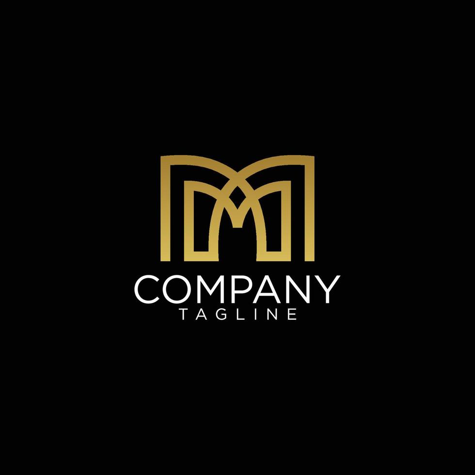 m design de logotipo exclusivo e modelos vetoriais premium vetor