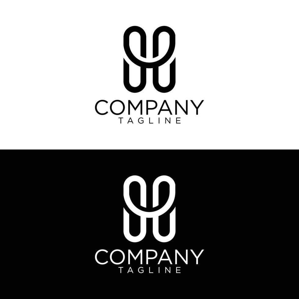 h design de logotipo criativo e modelos vetoriais premium vetor