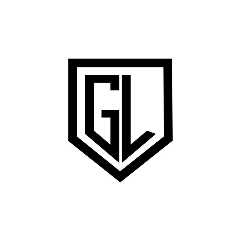 design de logotipo de carta gl com fundo branco no ilustrador. logotipo vetorial, desenhos de caligrafia para logotipo, pôster, convite, etc. vetor