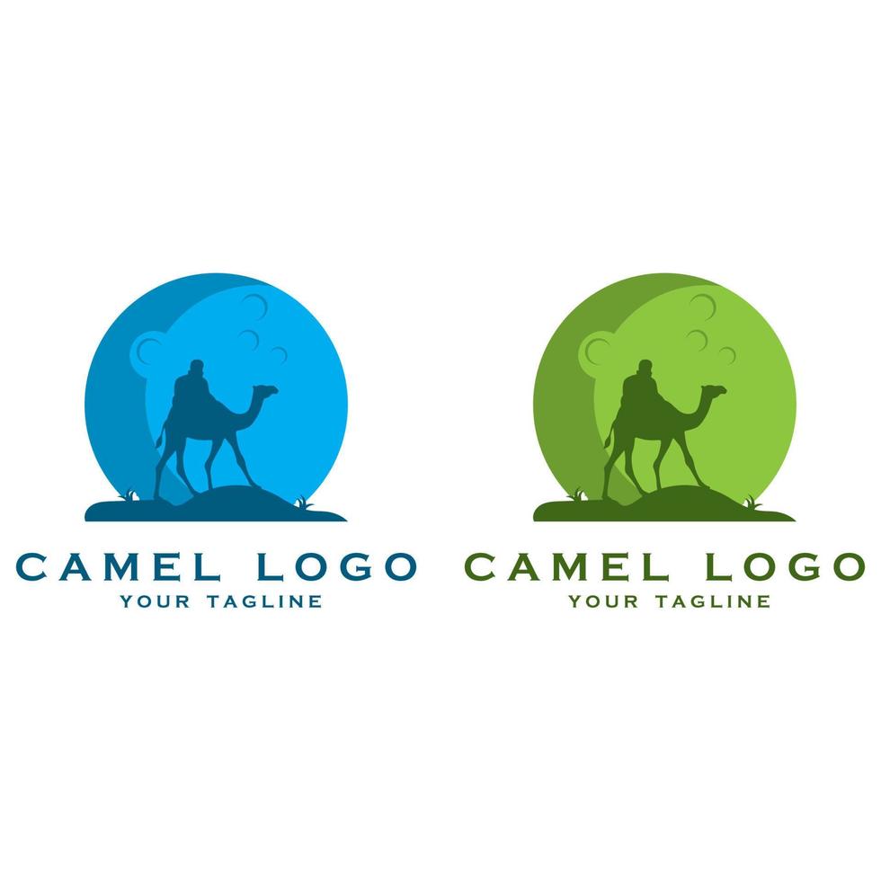 logotipo criativo de camelo com modelo de slogan vetor