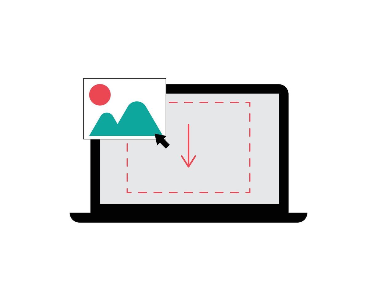 interfaces de arrastar e soltar permitem que os aplicativos usem recursos de arrastar e soltar nos navegadores vetor