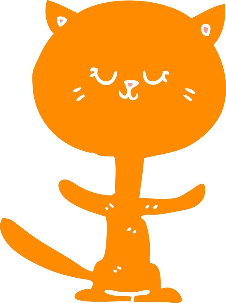 desenho animado doodle gato dançando vetor