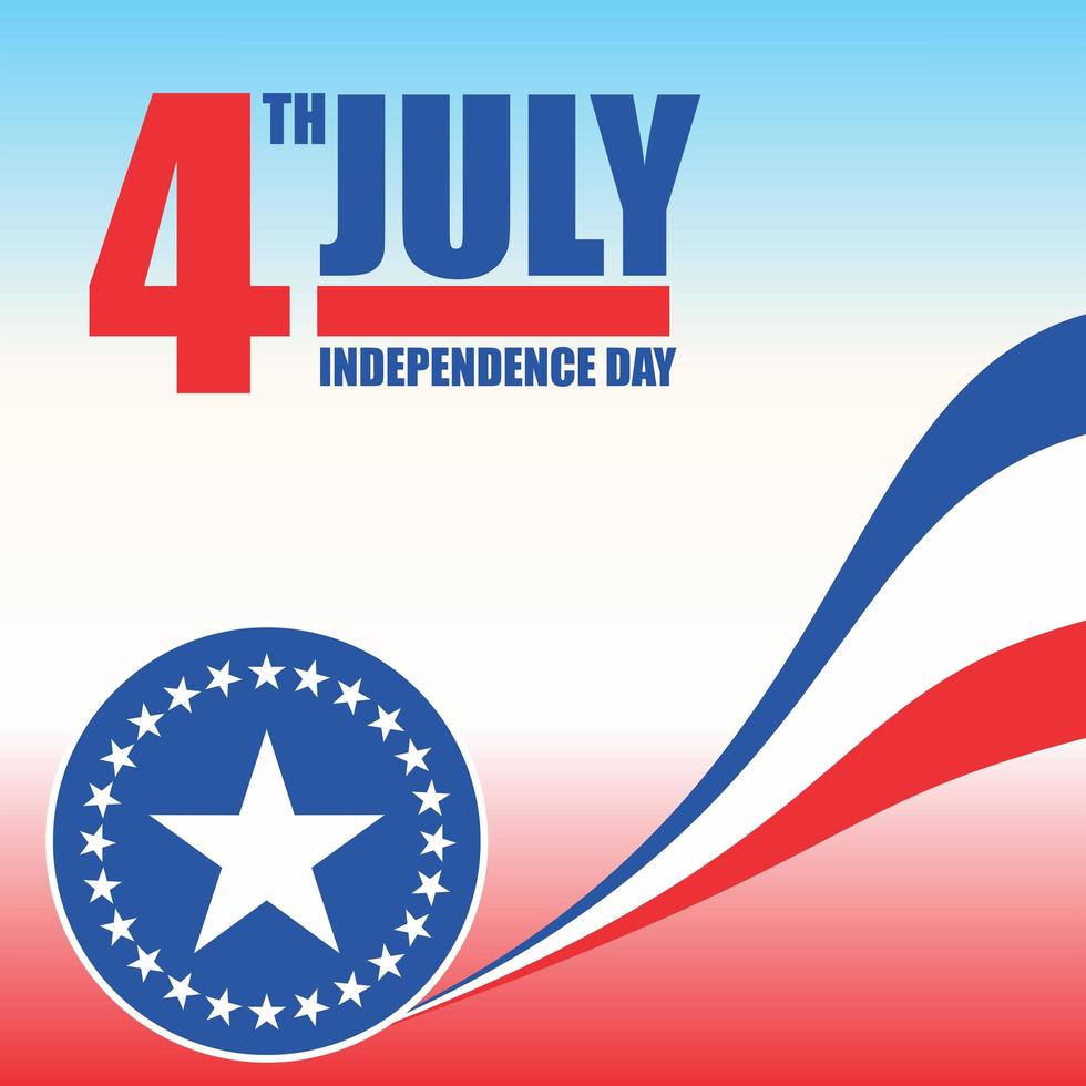 4 de julho eua dia da independência celebração poster vetor