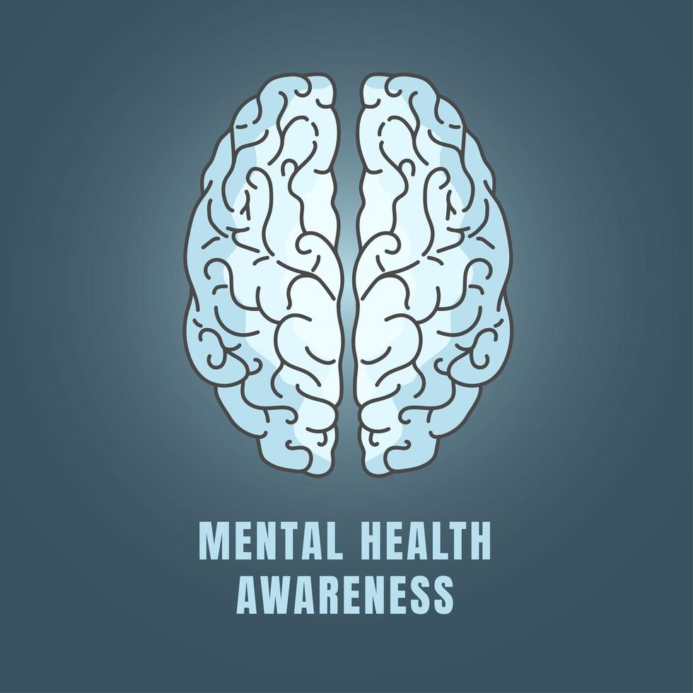 ícone de conscientização de saúde mental vetor