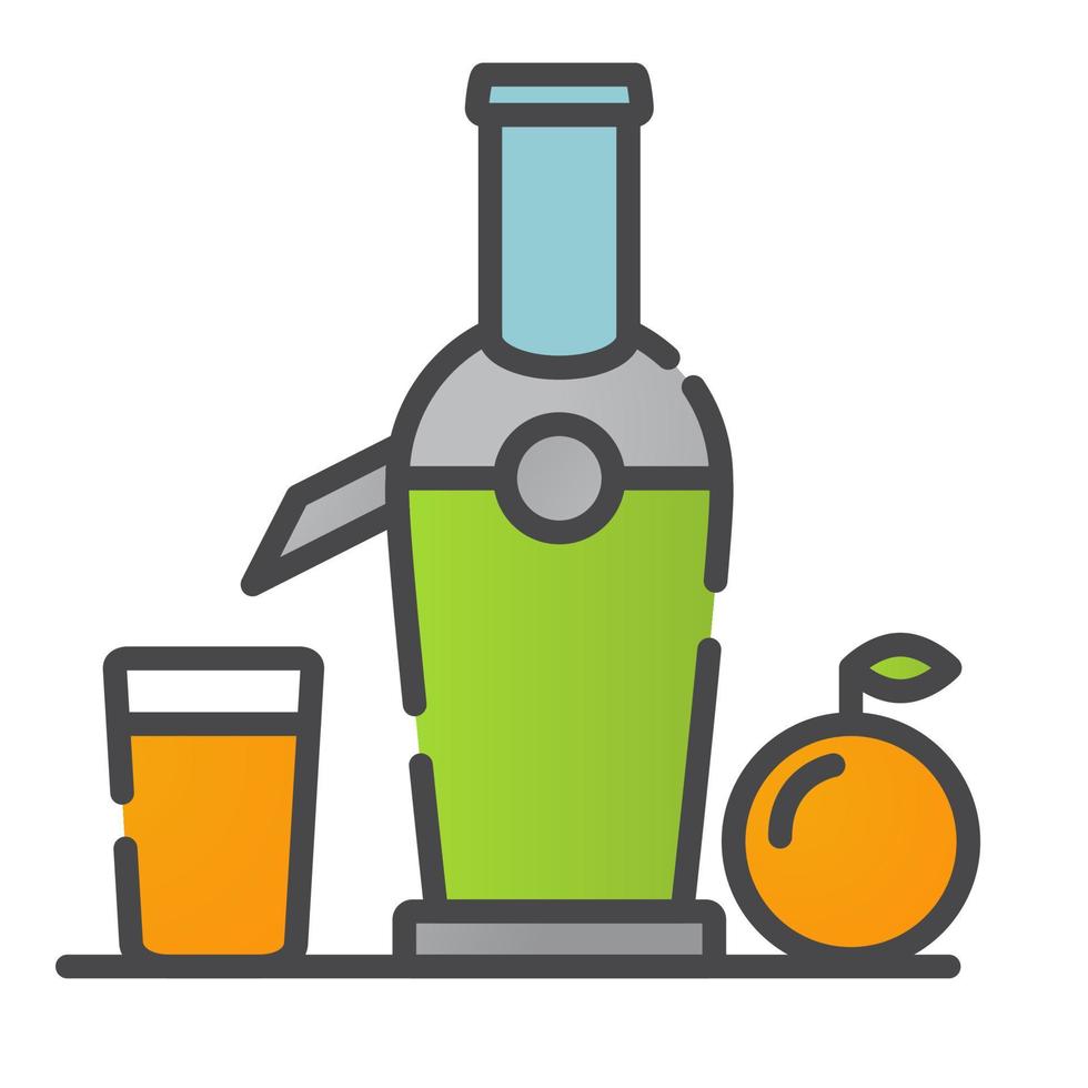 espremedor ícone de suco de laranja outline.kitchen appliances.kitchenware isolado em um background.line branco art vector illustration.symbol para lojas e restaurantes online.