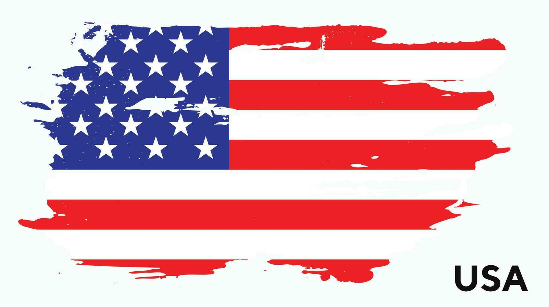vetor de bandeira da américa de textura grunge colorida