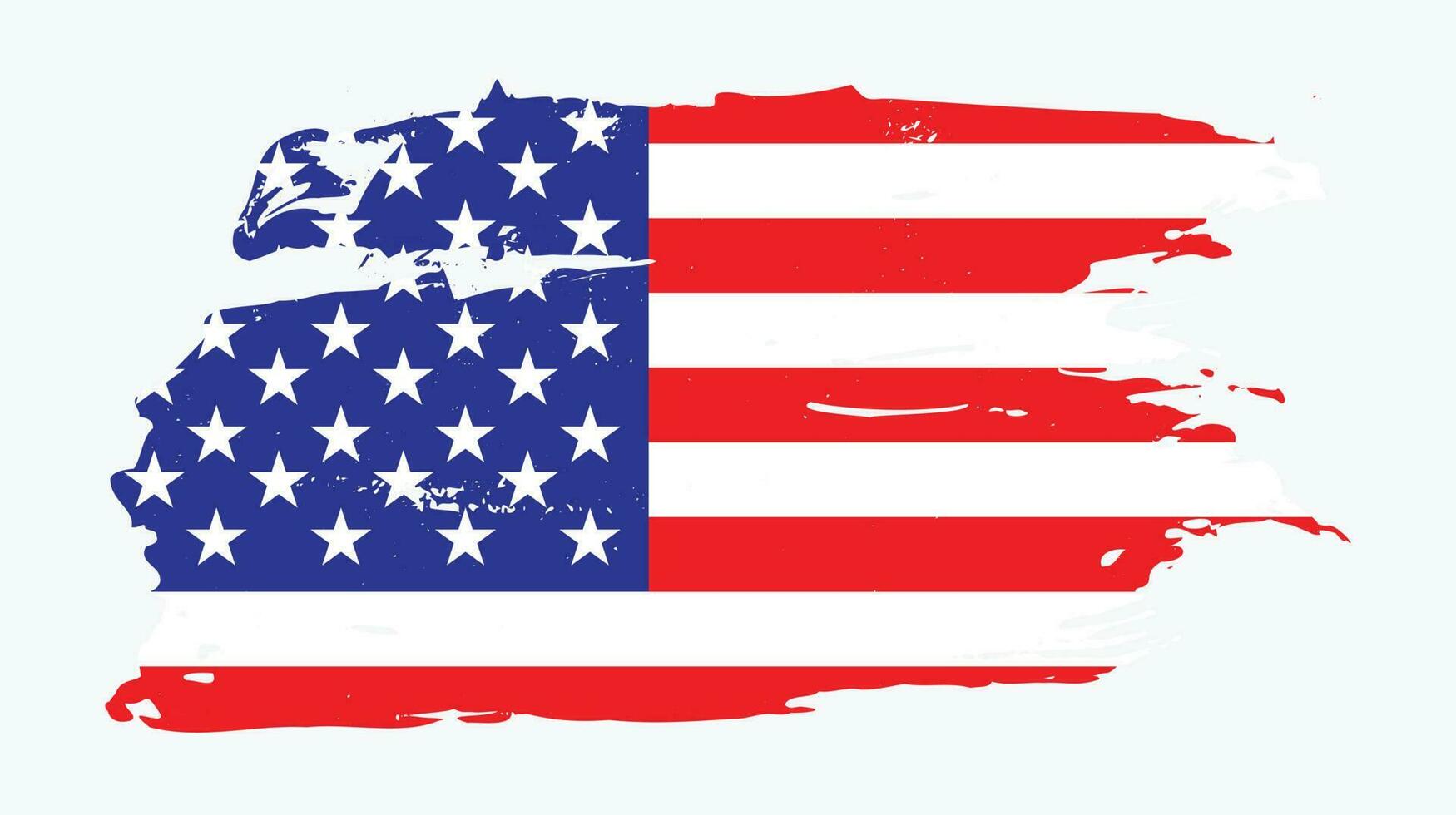 vetor de bandeira americana de estilo de textura desbotada