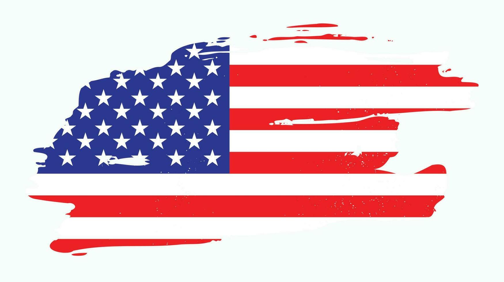 novo vetor de bandeira americana grunge angustiado colorido