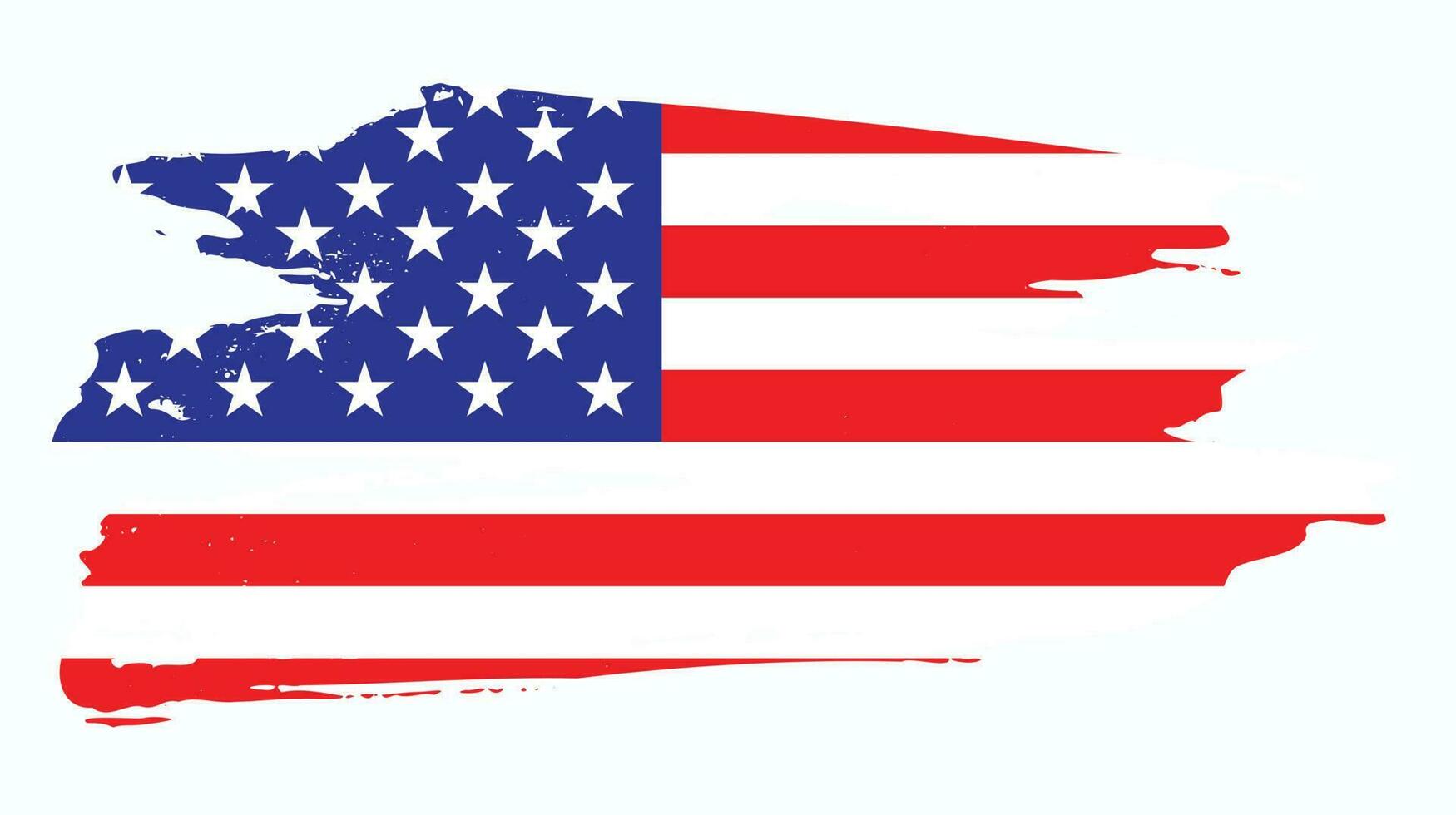 vetor de bandeira americana de estilo de textura grunge