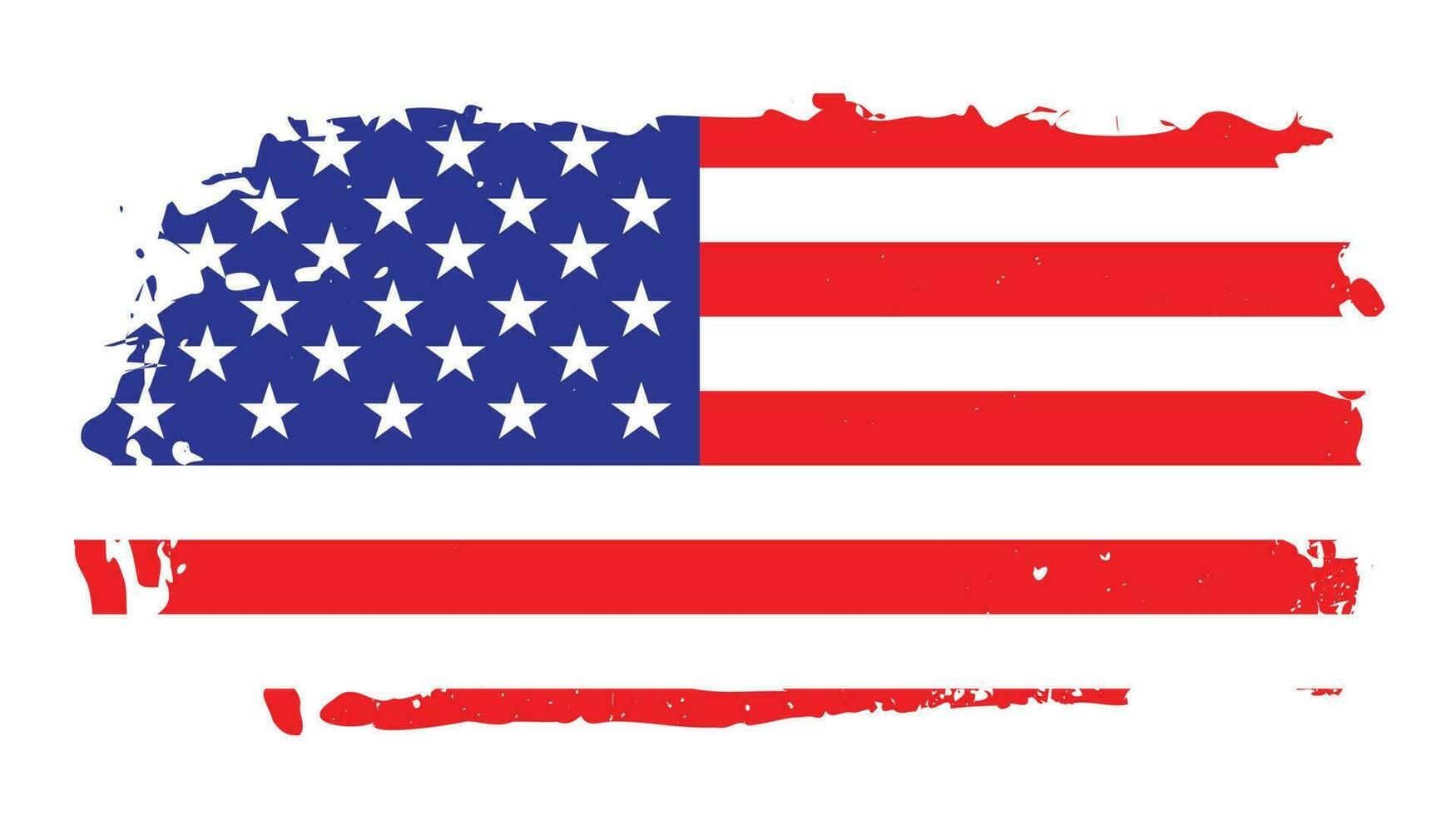 melhor vetor de design de bandeira de estilo de textura grunge americano