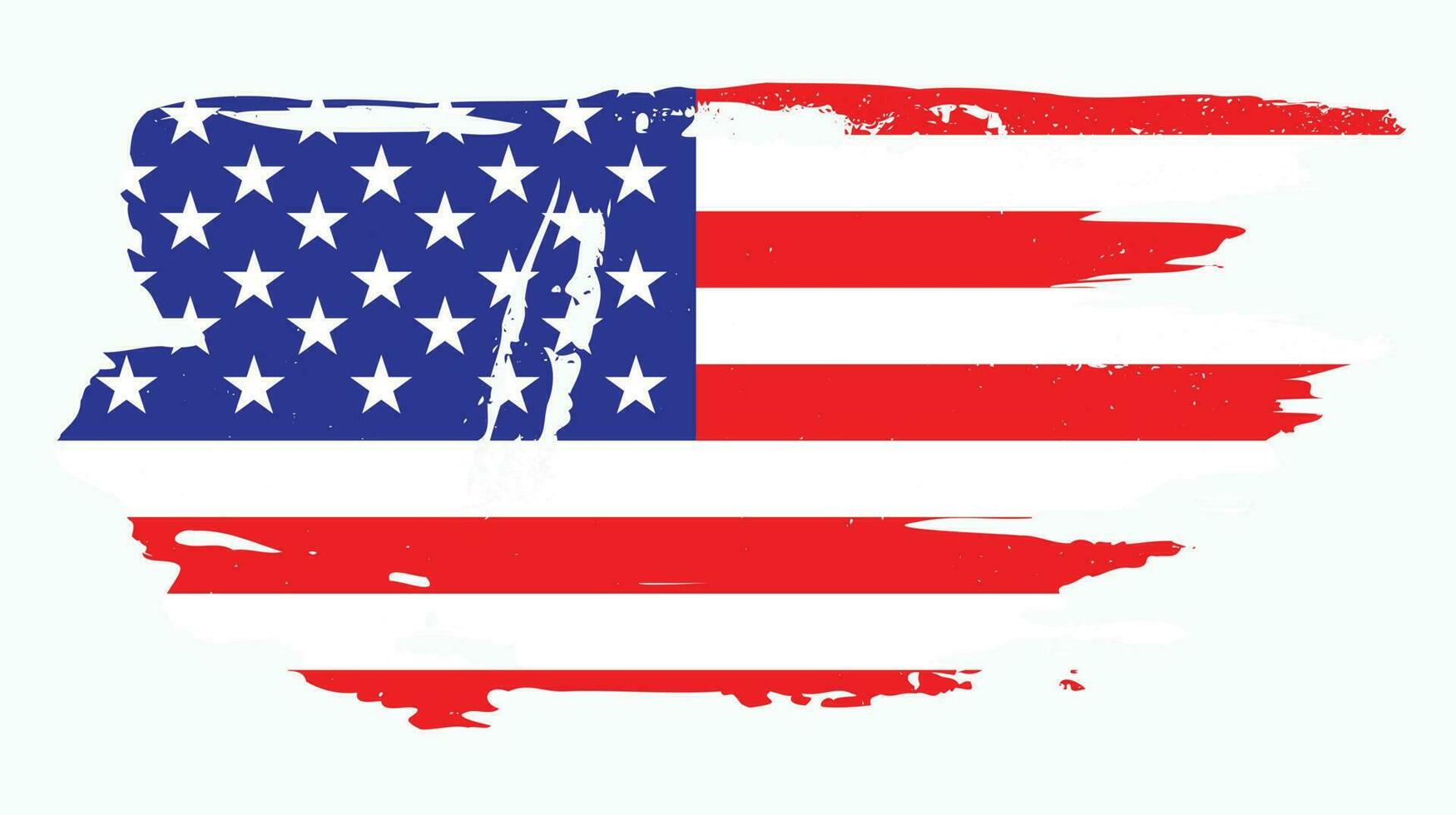 novo design de bandeira de textura grunge americano profissional vetor