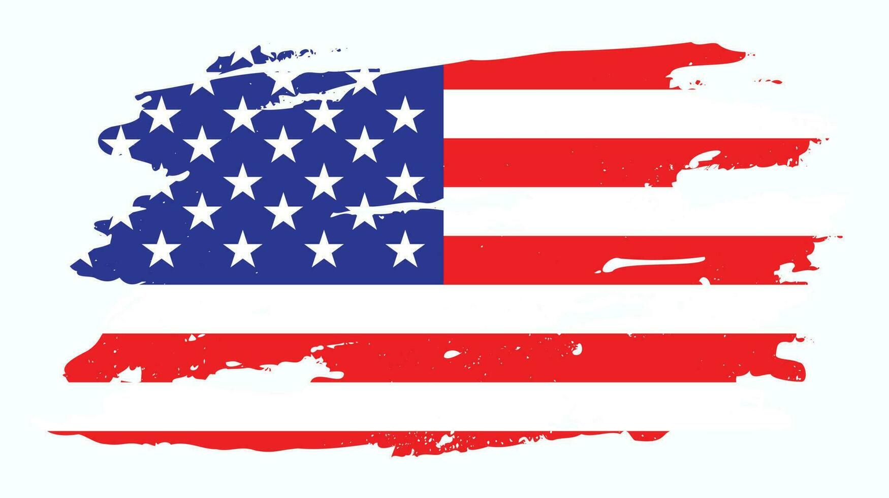 design de bandeira de textura grunge americano desbotado colorido vetor