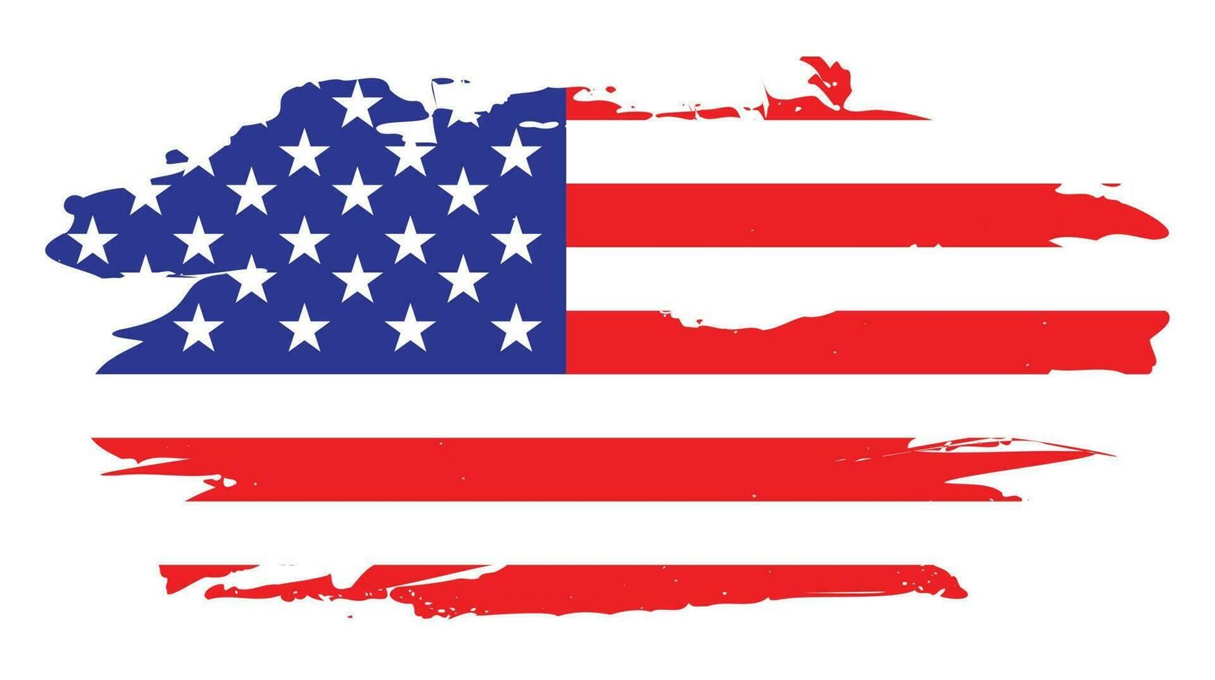 design de bandeira colorida americana angustiada vetor