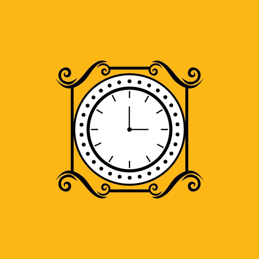 logotipo de ícone simples objetivo de tempo de relógio vetor