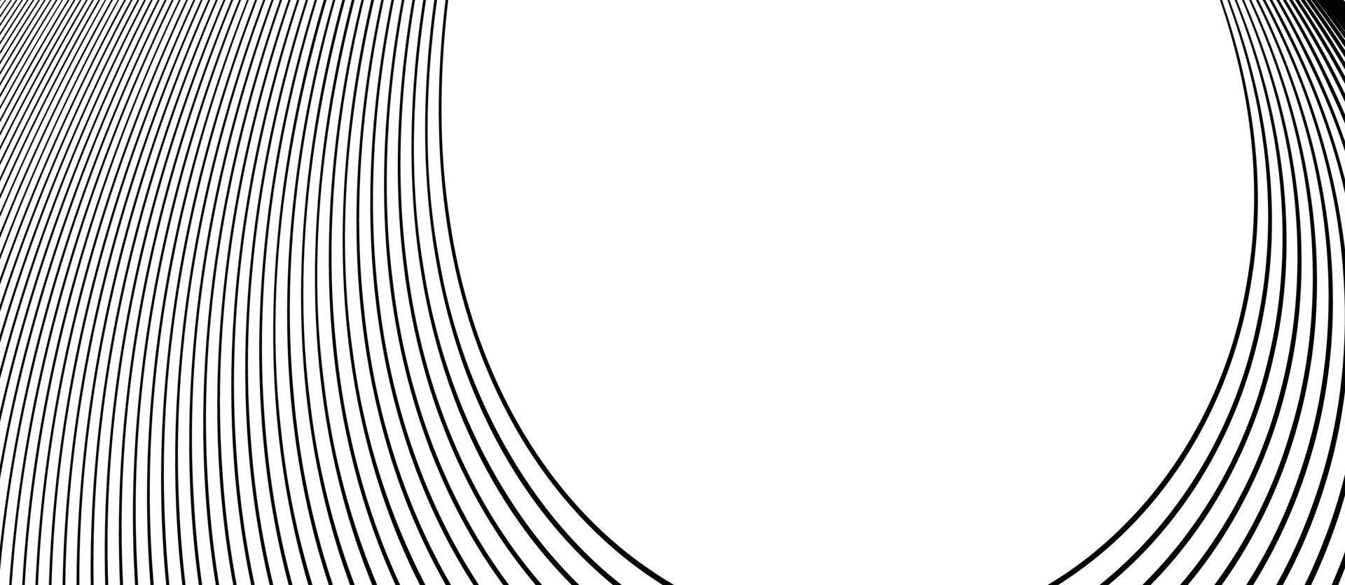 abstrato de linhas circulares. fundo de tecnologia futurista abstrato de linhas redondas mínimas brancas vetor