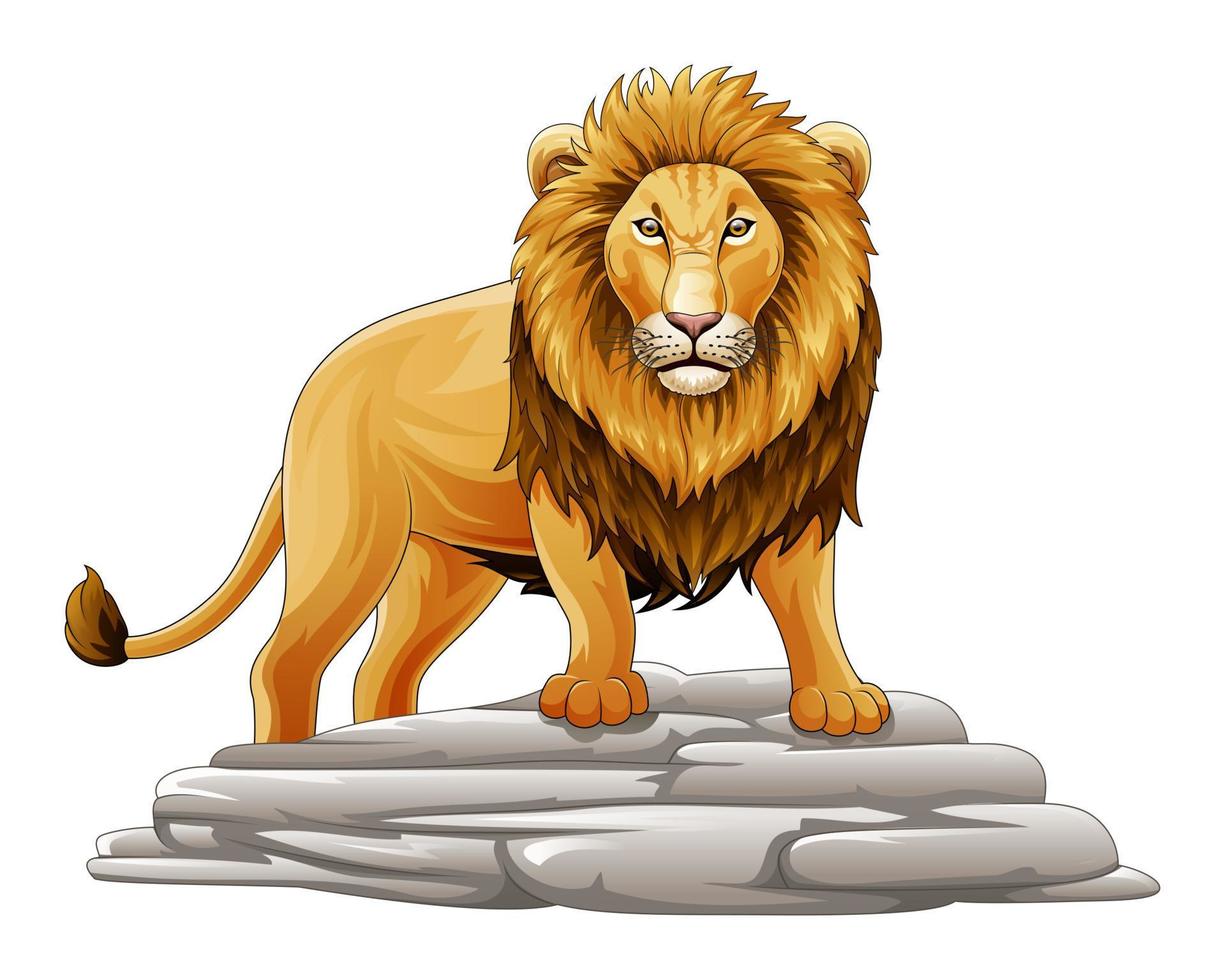 mascote do leão dos desenhos animados vetor